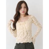 ピーチレースパットイントップス | CALNAMUR | 詳細画像7 