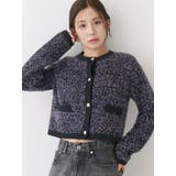 ファンシーヤーンクラシカルニットカーディガン | CALNAMUR | 詳細画像10 