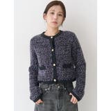 ファンシーヤーンクラシカルニットカーディガン | CALNAMUR | 詳細画像11 