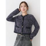 ファンシーヤーンクラシカルニットカーディガン | CALNAMUR | 詳細画像13 