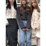 ファンシーヤーンクラシカルニットカーディガン | CALNAMUR | 詳細画像30 