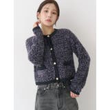 ファンシーヤーンクラシカルニットカーディガン | CALNAMUR | 詳細画像9 