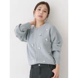 グレー | フロントジップビジューニットカーディガン | CALNAMUR