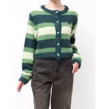 グリーン | 【パワーパフ ガールズ】カラーボーダーニットカーデ | CALNAMUR