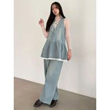 フロントレースアップデニムワンピース | CALNAMUR | 詳細画像29