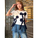 バイカラー3ＤリボンＴシャツ | CALNAMUR | 詳細画像14 