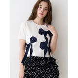 バイカラー3ＤリボンＴシャツ | CALNAMUR | 詳細画像6 