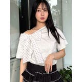 グレー | リボン付きTシャツ | CALNAMUR