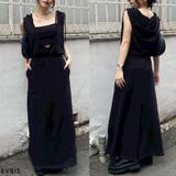 ビスチェセットフーディロングワンピース リブ素材 | EVRIS | 詳細画像1 