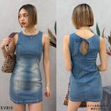 バックリボンオープンデニムミニワンピース 春夏秋冬 通年可能 | EVRIS | 詳細画像1 