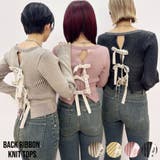 【再入荷】バックリボンニットトップス | EVRIS | 詳細画像1 