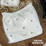 【2サイズ展開♩】スタッズチェーンBIGショルダーBAG | EVRIS | 詳細画像1