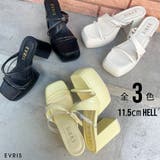 【厚底】コクーンチャンキーヒールサンダル | EVRIS | 詳細画像1