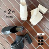 スタッズチャンキーヒールサボ 厚底 | EVRIS | 詳細画像1