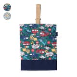 働く車・恐竜柄総柄シューズケース・バッグ・靴入れ  B13608 | こどもの森e-shop | 詳細画像1 