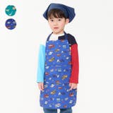恐竜・働く車総柄エプロン | こどもの森e-shop | 詳細画像1