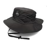 ブラック | 無地ナイロン撥水ハット・帽子 | こどもの森e-shop