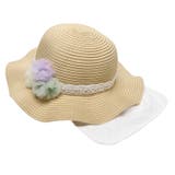 チャ | お花付洗えるたためるハット | こどもの森e-shop