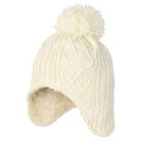 アイボリー | ケーブル編耳付ニット帽・帽子 | こどもの森e-shop