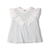 レース付きボーダー半袖Ｔシャツ 80cm～130cm K42801 | こどもの森e-shop | 詳細画像3 