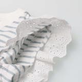 レース付きボーダー半袖Ｔシャツ 80cm～130cm K42801 | こどもの森e-shop | 詳細画像6 