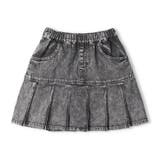 ブラック | デニムプリーツスカートパンツ | こどもの森e-shop