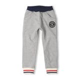 グレー | ワッペン付裾リブミニ裏毛ロングパンツ | こどもの森e-shop