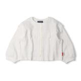 レース付パターンメッシュ無地カーディガン | こどもの森e-shop | 詳細画像2