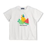 ホワイト | フルーツプリント半袖Ｔシャツ | こどもの森e-shop