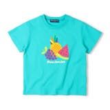 ターコイズブルー | フルーツプリント半袖Ｔシャツ | こどもの森e-shop