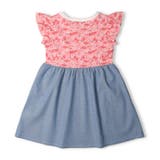 花柄ダンガリー切替ワンピース 80cm～140cm M42310 | こどもの森e-shop | 詳細画像4 