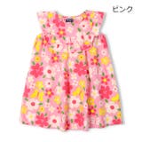 ピンク | お花柄サッカーワンピース | こどもの森e-shop