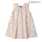オフホワイト | 【接触冷感】リボン・夏柄ワンピース | こどもの森e-shop