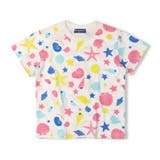 ホワイト | 貝殻・アイス総柄半袖Tシャツ | こどもの森e-shop