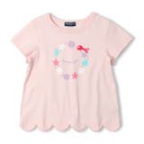 ピンク | 貝殻プリントリボン付Tシャツ | こどもの森e-shop