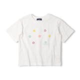 ホワイト | 【WEB限定】お花刺繍半袖Tシャツ | こどもの森e-shop