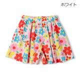 ホワイト | お花柄サッカーキュロットパンツ | こどもの森e-shop