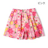 ピンク | お花柄サッカーキュロットパンツ | こどもの森e-shop