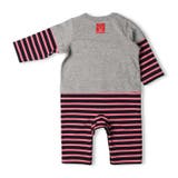 ボーダー切替ぞうプリントロンパース・オール 70cm，80cm M52704 | こどもの森e-shop | 詳細画像4 