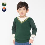 レイヤード風長袖Tシャツ・ロンT 80cm~140cm M52802 | こどもの森e-shop | 詳細画像1