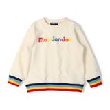 オフホワイト | レインボーロゴ編地裏毛トレーナー | こどもの森e-shop