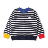 ネイビー | ボーダー裏毛トレーナー | こどもの森e-shop