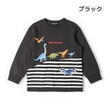 恐竜プリントボーダー切替裏毛トレーナー | こどもの森e-shop | 詳細画像2 