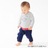 車プリントチェック切替長袖ロンパース | こどもの森e-shop | 詳細画像13