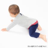 車プリントチェック切替長袖ロンパース | こどもの森e-shop | 詳細画像15