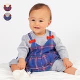チェック切替長袖ロンパース | こどもの森e-shop | 詳細画像1 
