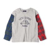 袖チェック切替車刺繍長袖Ｔシャツ | こどもの森e-shop | 詳細画像2 