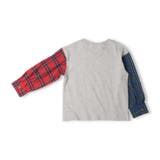 袖チェック切替車刺繍長袖Ｔシャツ | こどもの森e-shop | 詳細画像4 