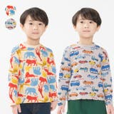 動物・車総柄接結長袖Ｔシャツ | こどもの森e-shop | 詳細画像1 