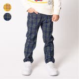 チェック柄のびのびツイル長パンツ | こどもの森e-shop | 詳細画像1 